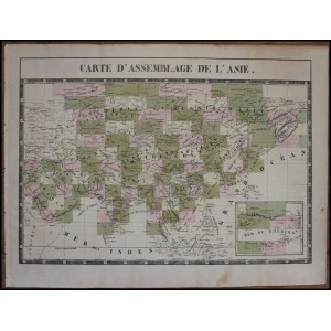 Philippe Vandermaelen (1795-1869), Carte d'assemblage de l'Asie, 1827