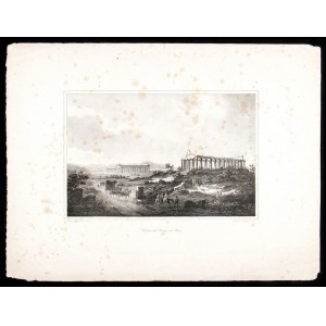 After Salvatore Fergola (1796-1874), Veduta de Tempii de Pesto