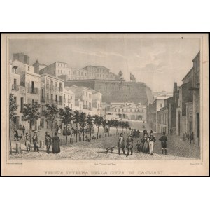 Veduta interna della città di Cagliari, 1832