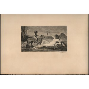 Félix Bracquemond (1833-1914) after Camille Corot (1796-1875), La Femme au tigre