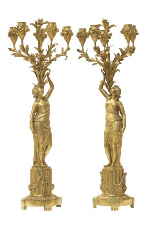 Lopienski Brothers, A Pair of Candelabra in the Style of Louis XVI, 1909