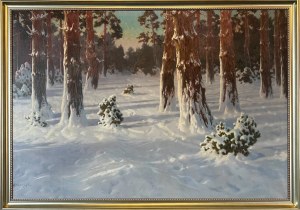 Jan GRUBIŃSKI (1874-1945), Zima w lesie