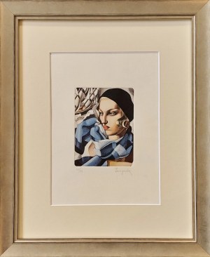 Tamara ŁEMPICKA (1898-1980)- według, L'écharpe bleue