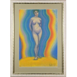 Stanislaw HOROWICZ (1892-1927), Nude of a woman with a laurel wreath, 1913