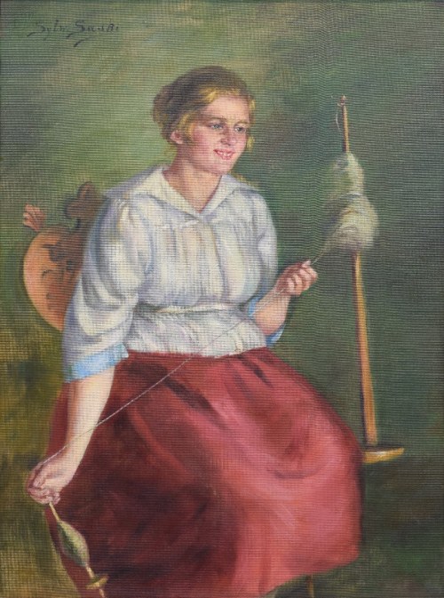 Sylweriusz SASKI (1863-1954), Prządka