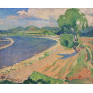Tymon NIESIOŁOWSKI (1882-1965), Landscape with a river, 1909