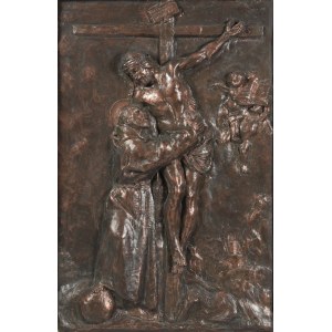 Rzeźbiarz nieokreślony, XX w., Pod krzyżem - płaskorzeźba