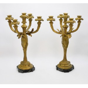 Pair of 5-candelabra candelabras