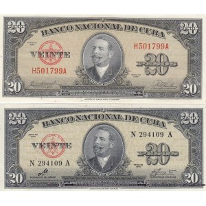 Cuba 20 Pesos 1958 & 1960 (2)