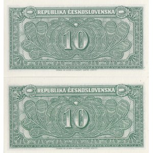Czehoslovakia 10 Korun 1945 + specimen (2)