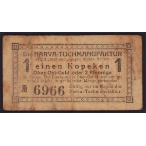 Estonia, Russia - Narva cloth mill 1 Kopeck 1898 local note