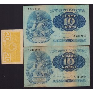 Estonia 10 krooni 1937 & 20 penni (3)