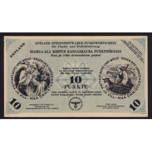 Estonia, Germany Ostland 10 Punkte 1945 - Point voucher