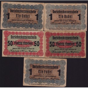 Lot of paper money: Germany, Posen 1916 (5)