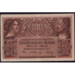 Germany, Lithuania, Kowno (Kaunas) 100 Mark 1918