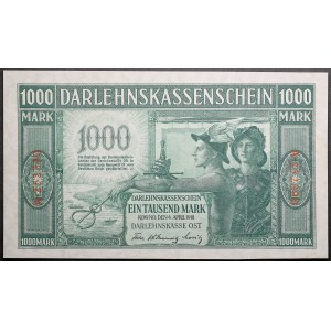 Germany, Lithuania, Kowno (Kaunas) 1000 Mark 1918