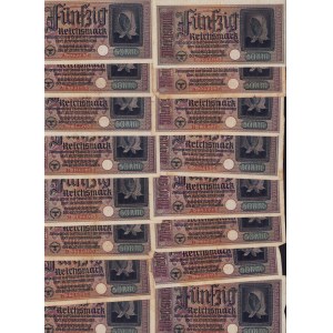 Lot of paper money: Germany 50 Reichsmark 1940-1945 (39)