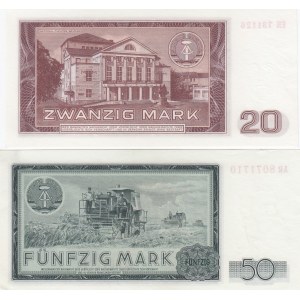 German Democratic Republic 20 & 50 Mark 1964 (2)