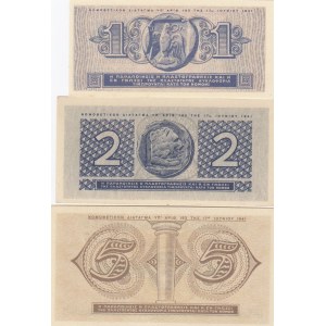 Greece 1,2,5 Drachmai 1941 (3)