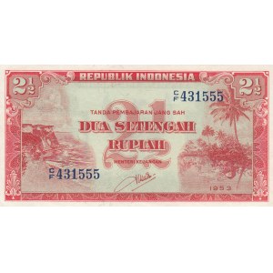 Indonesia 2 1/2 Rupiah 1953