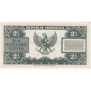 Indonesia 2 1/2 Rupiah 1953