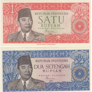 Indonesia 1 & 2 1/2 Rupiah 1964 (2)