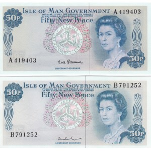 Isle of Man 50 New Pence 1972,79 (2)