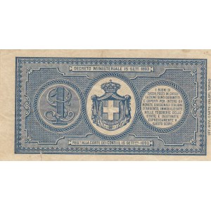 Italy 1 Lira 1894