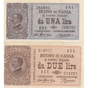 Italy 1 & 2 Lire 1914 (2)