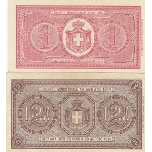 Italy 1 & 2 Lire 1914 (2)
