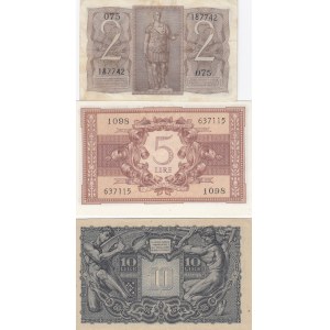 Italy 2,5,10 Lire 1939,44 (3)