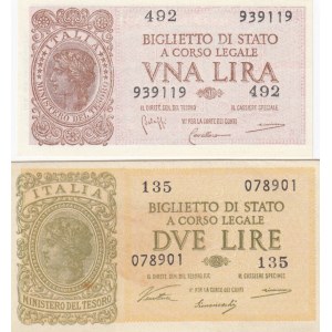 Italy 1 & 2 Lire 1944 (2)