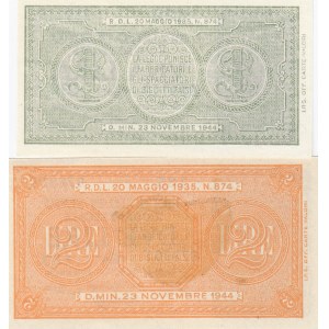 Italy 1 & 2 Lire 1944 (2)