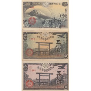 Japan 50 Sen 1938,43,45 (3)