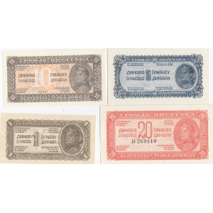 Yugoslavia 1, 5, 10, 20 Dinars 1944 (4)