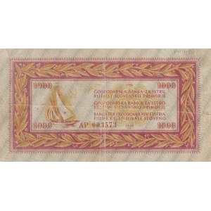 Yugoslavia 1000 Lire 1945 Fiume