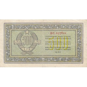 Yugoslavia 500 Lire 1945 Fiume