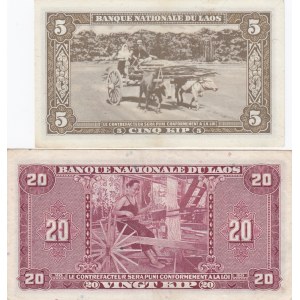 Laos 5 & 20 Kip 1957 (2)