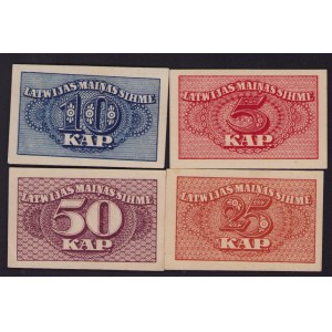 Lot of paper money: Latvia (4)