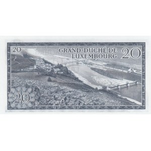 Luxembourgh 20 Francs 1966 fancy serial #