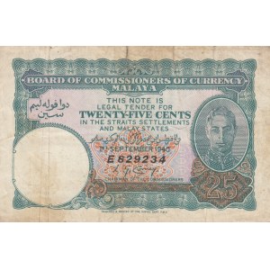 Malaya 25 Cents 1940