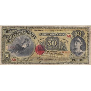 Mexico 50 Pesos 1910 El Banco National