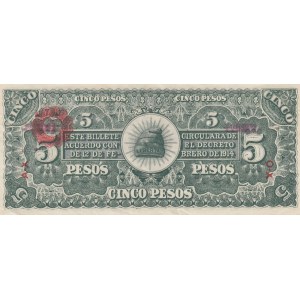 Mexico 5 Pesos 1914