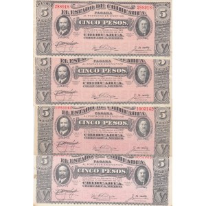 Mexico 5 Pesos 1914 (4) Chihuahua