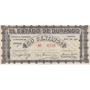 Mexico 50 Centavos 1915 Durango