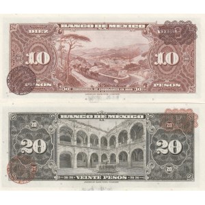 Mexico 10 & 20 Pesos 1953 (2)