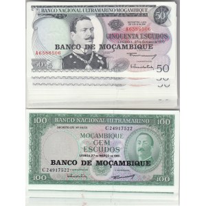 Mozambique 50 & 100 Escudos 1976 (67) 48+19