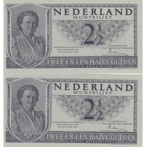 Netherlands 2 1/2 Gulden 1949 (2)