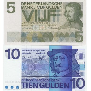 Netherlands 5 & 10 Gulden 1966,68 (2)