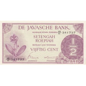Netherlands Indies 1/2 Gulden 1948